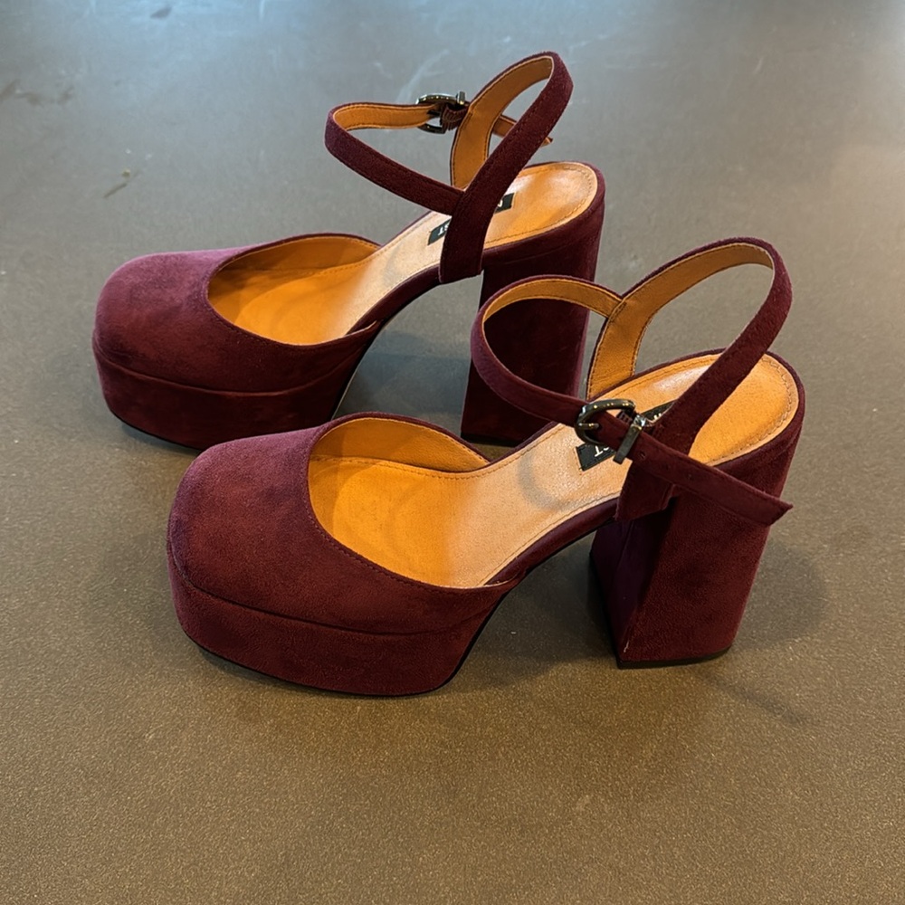 Nine West Stacie Platform Pump-Purple Microsuede - Picture 3 of 8